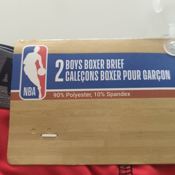 NBA Kids Raptors Red Boxer Briefs - Size 4 NWT - Picture 3 of 5